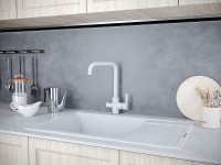 Смеситель для кухни Logas, серый, Lo213021-310, Paulmark