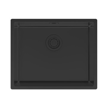 Мойка LASSAN 54 UNI, нерж. сталь, LA54-MBN, матовый черный NANO-PVD, 540х440мм, Paulmark