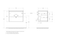 База под раковину подвесная BelBagno KRAFT-700-2C-SO-PP Pino Pasadena