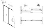 Душевая дверь Ultima VDS-7UL100CLBN, 1000, брашированный никель, стекло прозрачное,