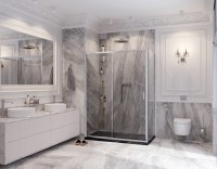 Душевое ограждение Ambassador Forsa 17021121AX-70AX (150х70х200) прямоугольник,хром,стекло прозрачное,раздвижная,2 места