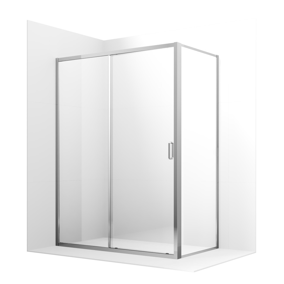 Душевое ограждение Ambassador Forsa 17021121AX-70AX (150х70х200) прямоугольник,хром,стекло прозрачное,раздвижная,2 места
