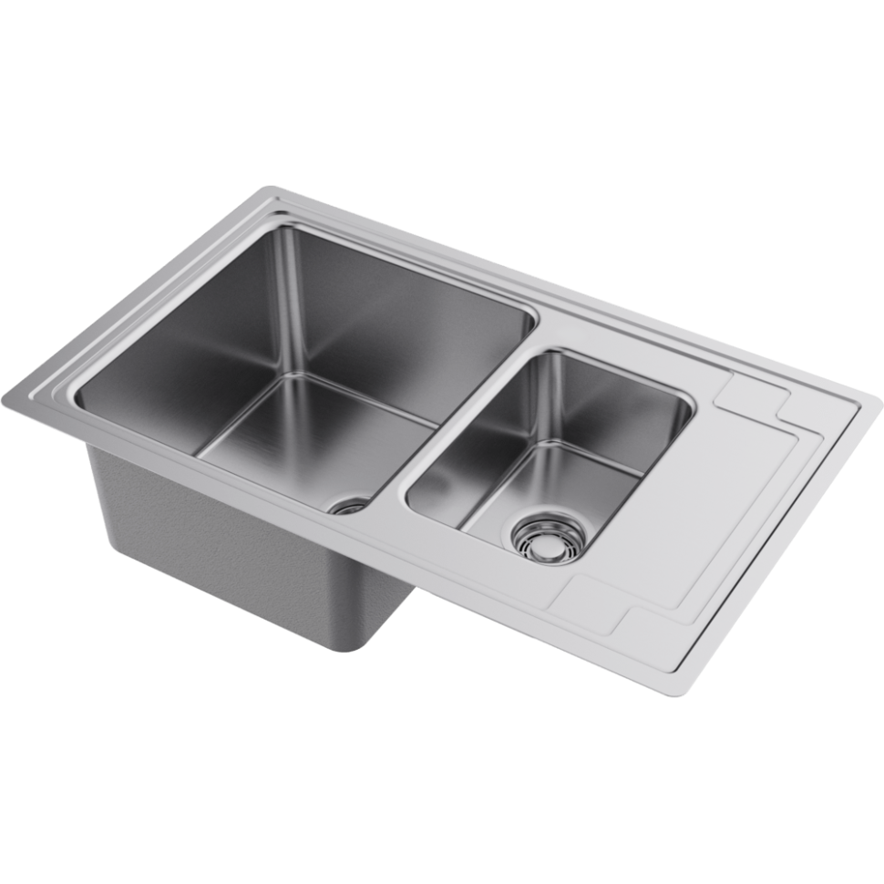 Кухонная мойка Omoikiri Mizu 78-2-IN нерж. сталь/нержавеющая сталь