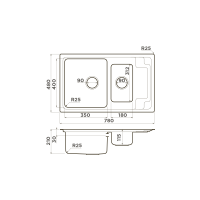 Кухонная мойка Omoikiri Mizu 78-2-IN нерж. сталь/нержавеющая сталь