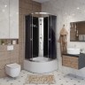 Душевая кабина Niagara Eco E100/40/TN/BK (100х100х195) высокий поддон(40см),стекло тонированное,4 места