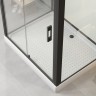 Душевая кабина Niagara Standart ST100/80/15Q/BL (100х80х215) прямоугольник,поддон 15см,распашная,проф.черный,3 места