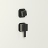 Душевая кабина Niagara Standart ST100/80/15Q/BL (100х80х215) прямоугольник,поддон 15см,распашная,проф.черный,3 места