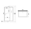 Душевая кабина Niagara Standart ST100/80/15Q/BL (100х80х215) прямоугольник,поддон 15см,распашная,проф.черный,3 места