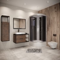 Душевая кабина Niagara Classic NG-3502-14 (100х100х215) средний поддон(26см),стекло тонированное,4 места