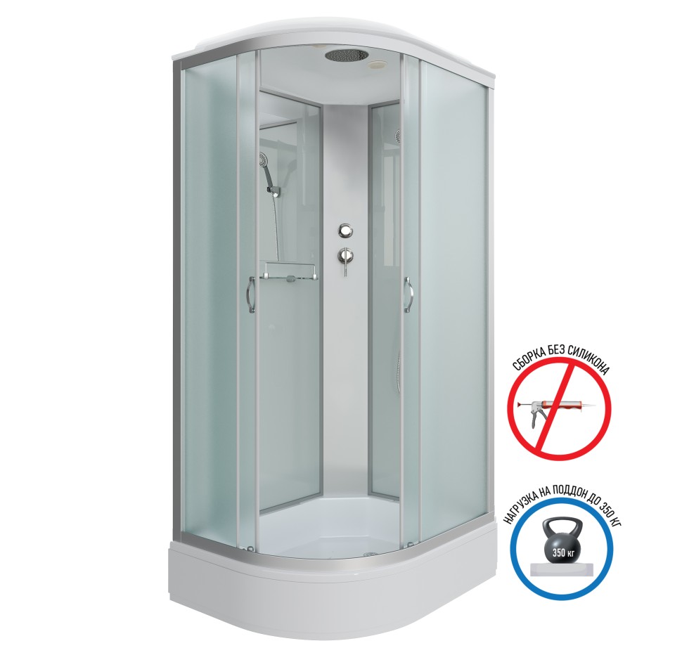 Душевая кабина Niagara Classic NG-33974-14R (90х70х215) средний поддон(26см),стекло матовое,4 места