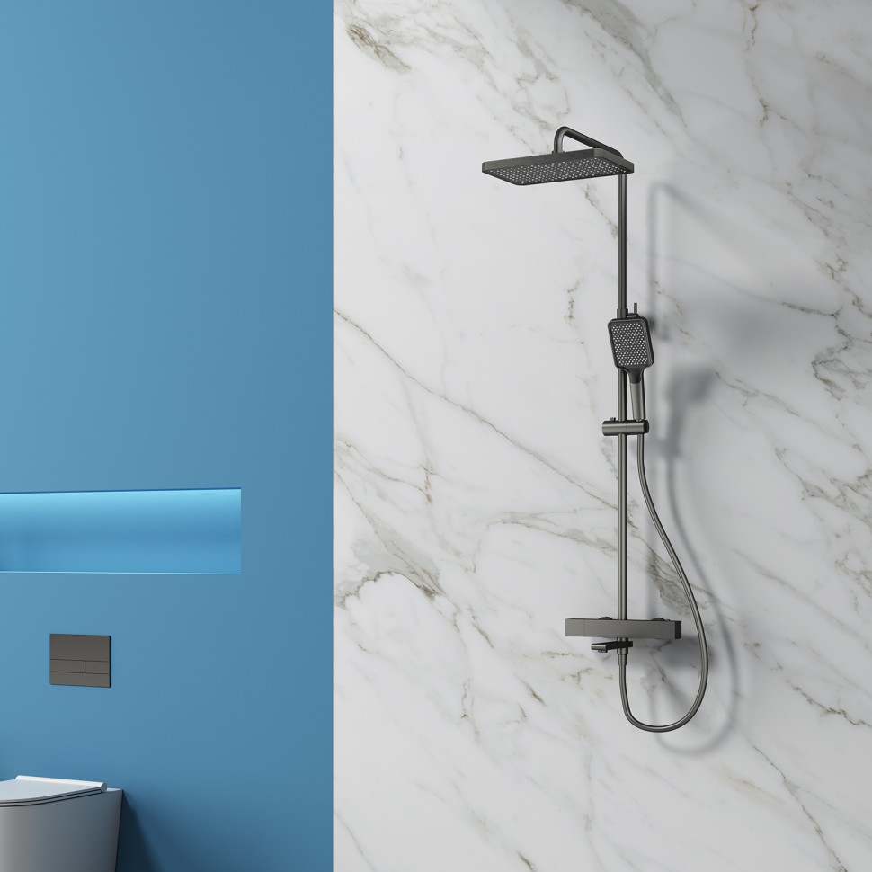 Душевая система Splenka с термостатом для ванны S224.26.09 Графит