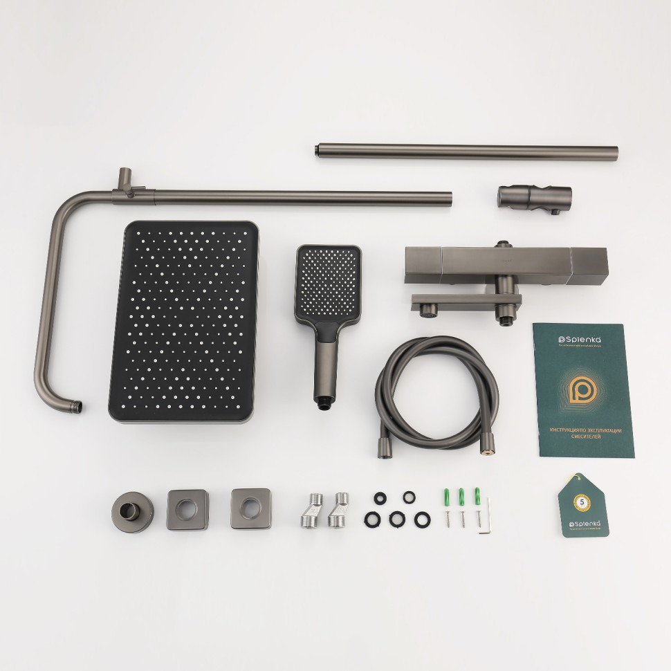 Душевая система Splenka с термостатом для ванны S224.26.09 Графит