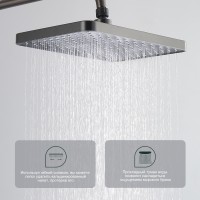 Душевая система Splenka с термостатом для ванны S224.26.09 Графит