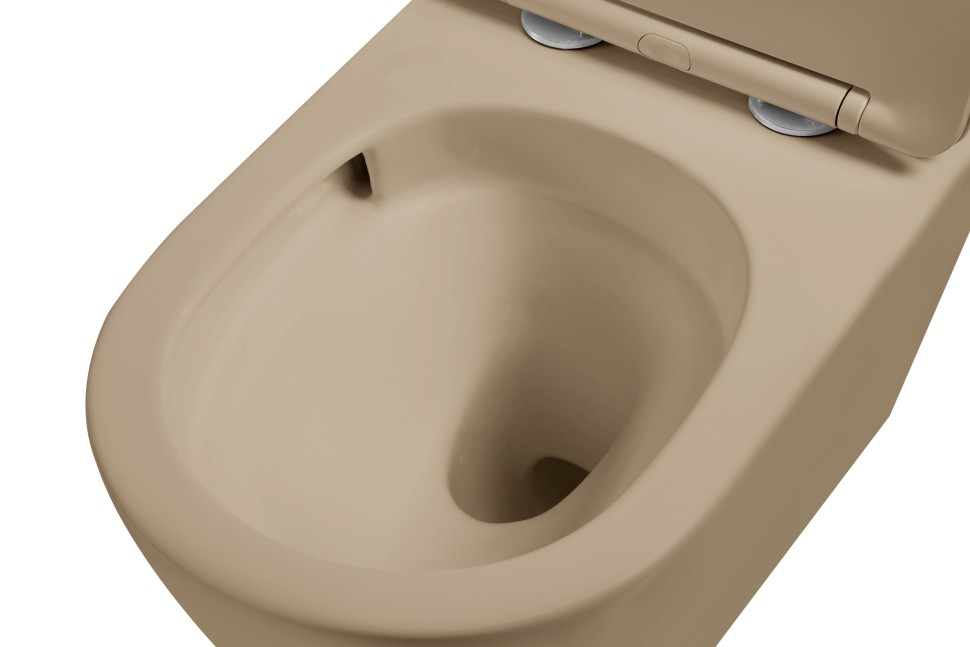 Унитаз подвесной Глобо (Globo) VT1-14STMC Торнадо, цвет капучино матовый, ультратонкое сиденье микролифт