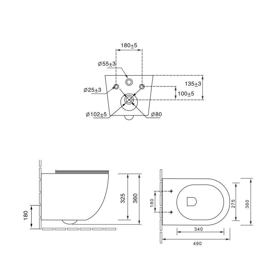 Унитаз подвесной Глобо (Globo) VT1-14STMC Торнадо, цвет капучино матовый, ультратонкое сиденье микролифт