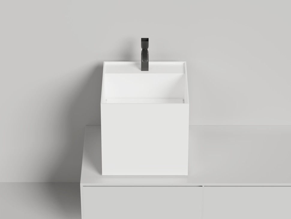 Раковина накладная ARMONIA SQUARE TOP 03   без отверстия под смеситель 450х450х450 S-Stone Матовое