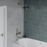 AQM8408CR Набор для комплектации ванны с изливом, верхним и ручным душем, хром