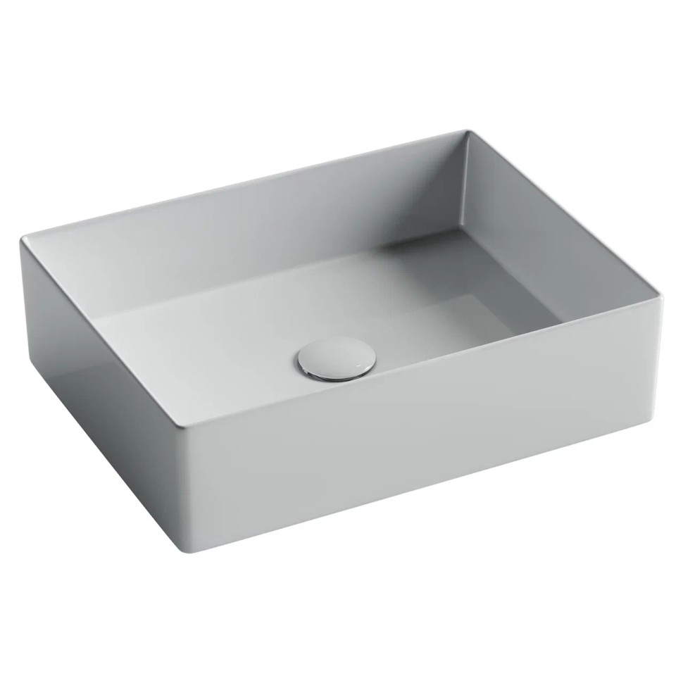 Раковина накладная прямоугольная 361x471x130, цвет белый, арт.CN6069