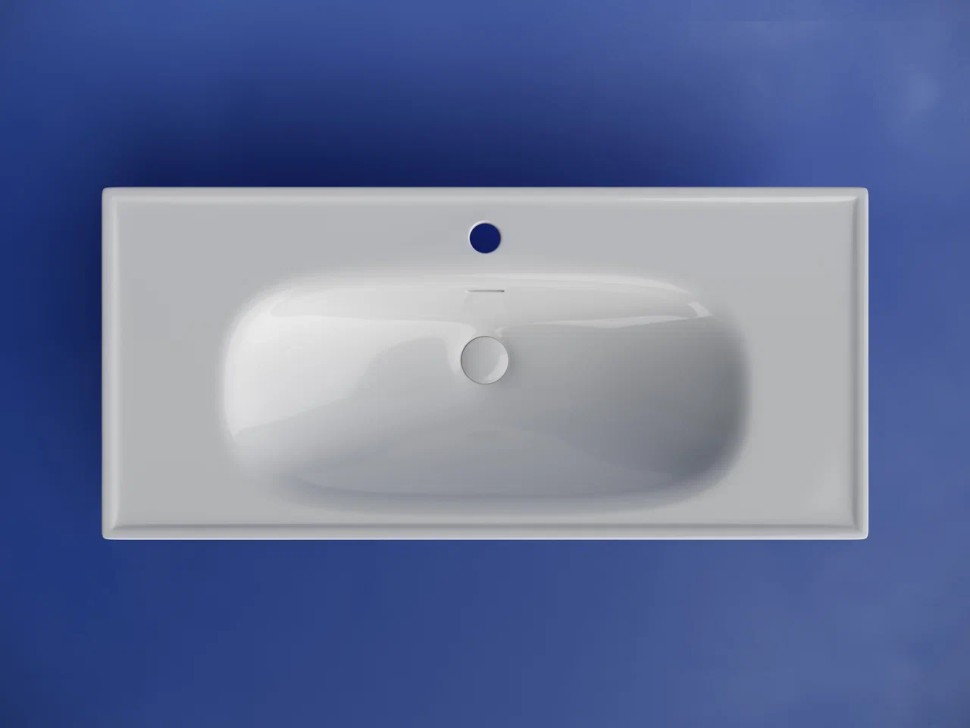 Раковина накладная CERAMICANOVA Sabo с отверстием под смеситель 1000x460x130 белый