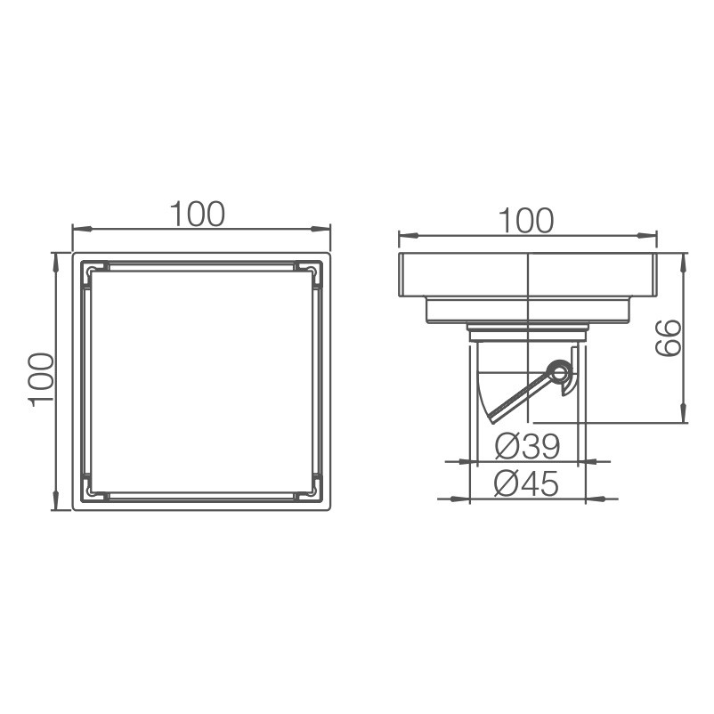 Душевой трап ABBER AD792100NG никель