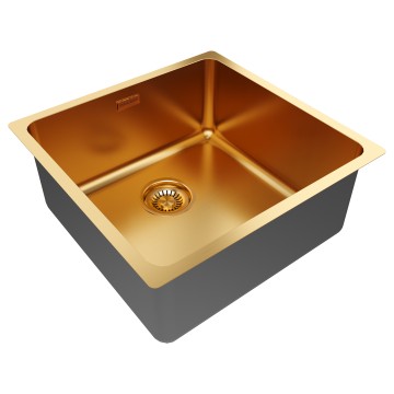 Мойка нерж. сталь VISTA 48, PM304844-BG, брашированное золото, 480х440мм, Paulmark