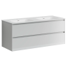 Тумба подвесная SANCOS Cento 1190х450х500, c двумя ящиками оснащенными доводчиками, белый глянец, арт. CN120-2W