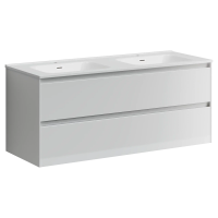 Тумба подвесная SANCOS Cento 1190х450х500, c двумя ящиками оснащенными доводчиками, белый глянец, арт. CN120-2W