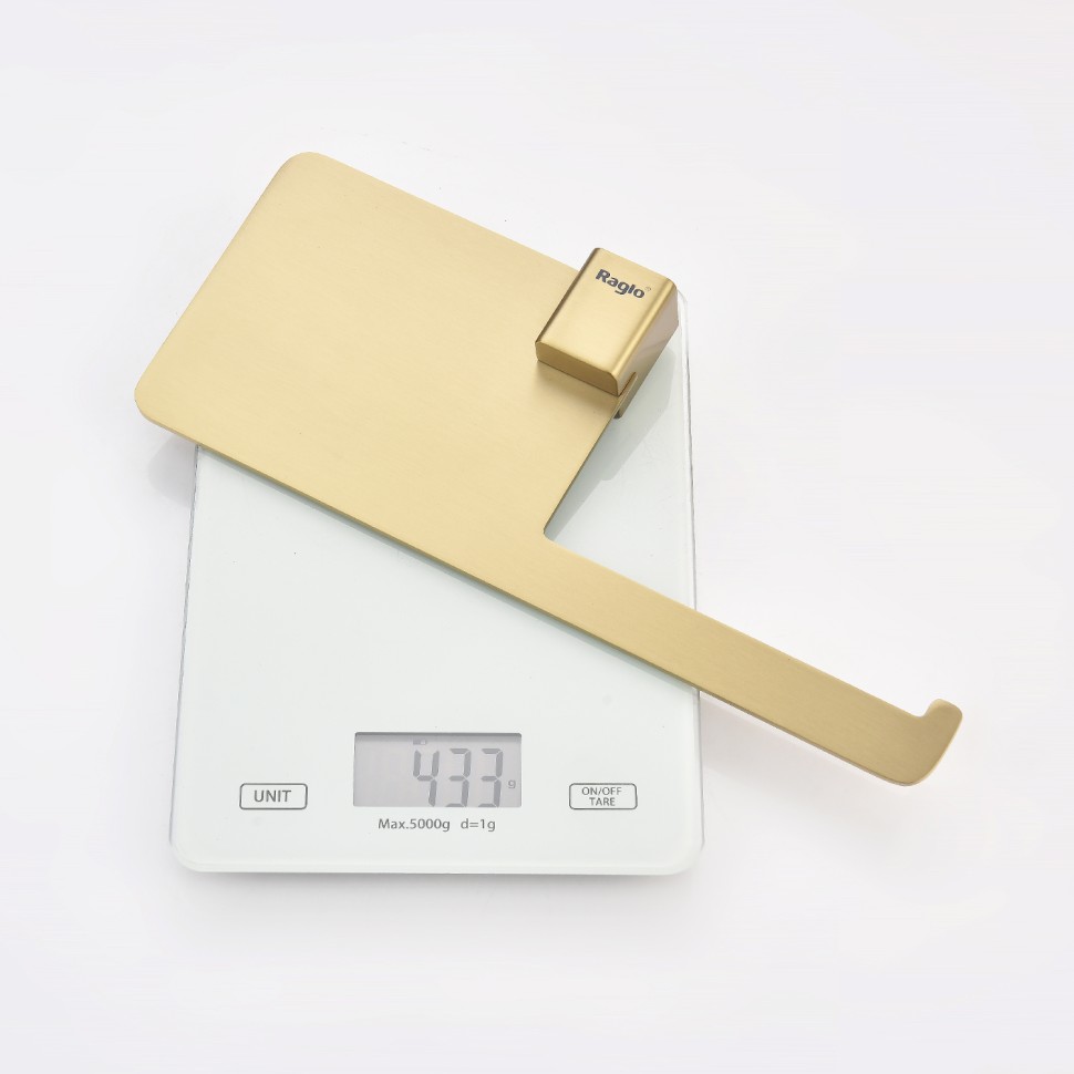 Бумагодержатель с полочкой для телефона Raglo сатин золото