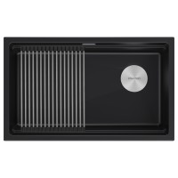Мойка LUMI-PRO 74 UNI, IT-GRANIT, LU-PRO 74-BLM, черный, 740х450, Paulmark