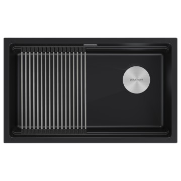 Мойка LUMI-PRO 74 UNI, IT-GRANIT, LU-PRO 74-BLM, черный, 740х450, Paulmark