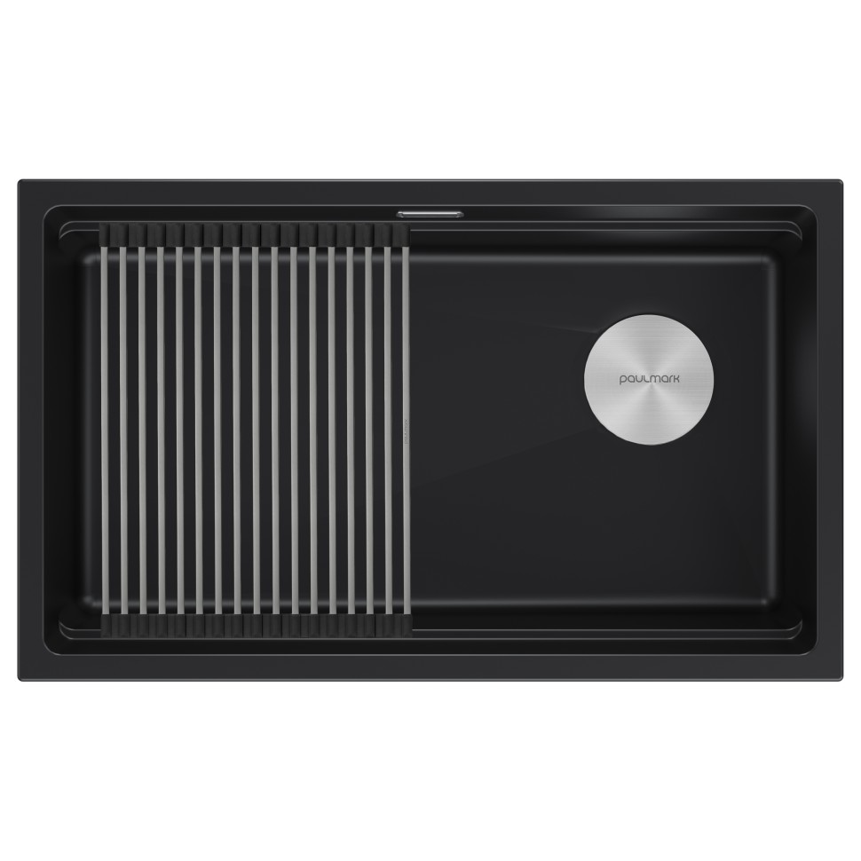 Мойка LUMI-PRO 74 UNI, IT-GRANIT, LU-PRO 74-BLM, черный, 740х450, Paulmark