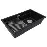 Мойка LUMI-PRO 74 UNI, IT-GRANIT, LU-PRO 74-BLM, черный, 740х450, Paulmark
