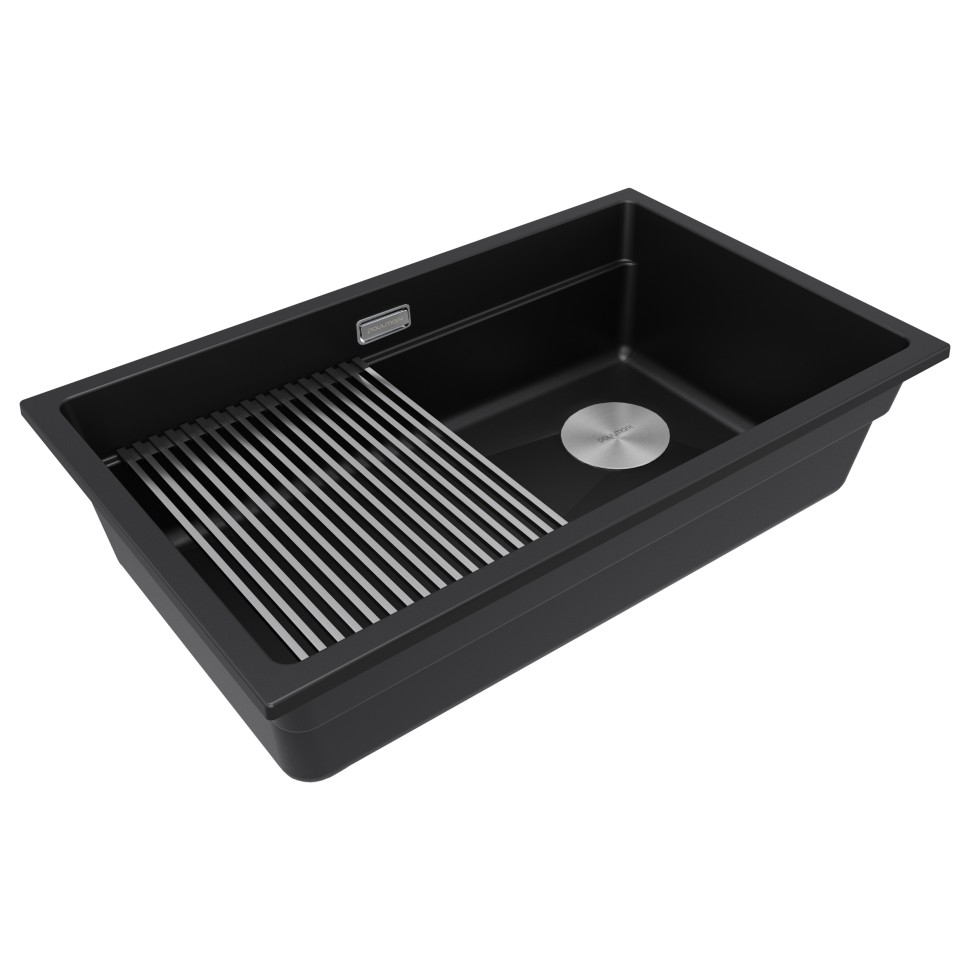 Мойка LUMI-PRO 74 UNI, IT-GRANIT, LU-PRO 74-BLM, черный, 740х450, Paulmark