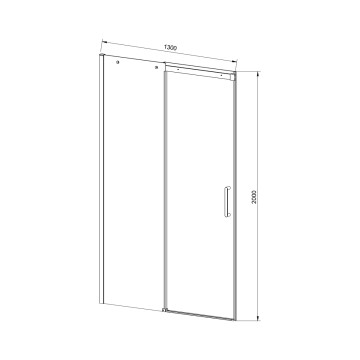 Душевая дверь Дайс (Dice) VDS-4D130CL, 1300, хром, стекло прозрачное