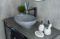 Раковина Gid Mnc331 54430 накладная под камень глянцевая 41x34x15