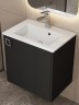 Тумба с раковиной в ванную Uperwood Aurora 50 см, черный матовый