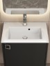 Тумба с раковиной в ванную Uperwood Aurora 50 см, черный матовый