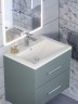 Раковина для ванной кварцевая Uperwood Foster Quartz 60х40,5х16,5 см, белая матовая, жасмин