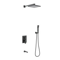 Душевой комплект BERGES NARDIS 3S BLACK, черный матовый