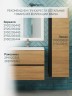 Тумба под раковину для ванной Uperwood Barsa, 60 см, подвесная, черная/дуб сонома
