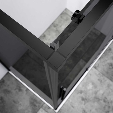 Душевой уголок Слим-Н (Slim-N) VSR-4SN8011CGB, 1100*800, черный, стекло тонированное