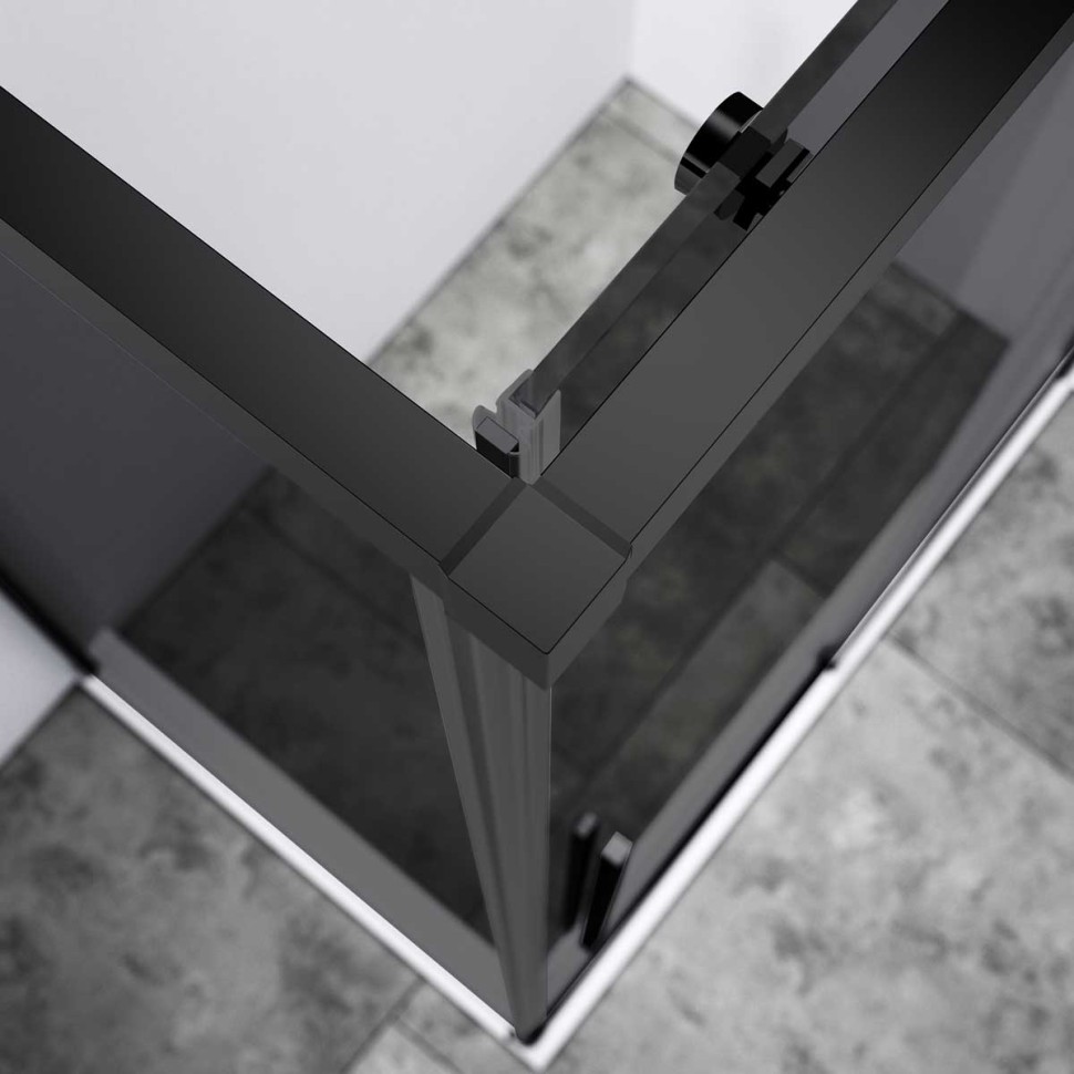 Душевой уголок Slim-N VSR-4SN8011CGB, 1100*800, хром, стекло тонированное