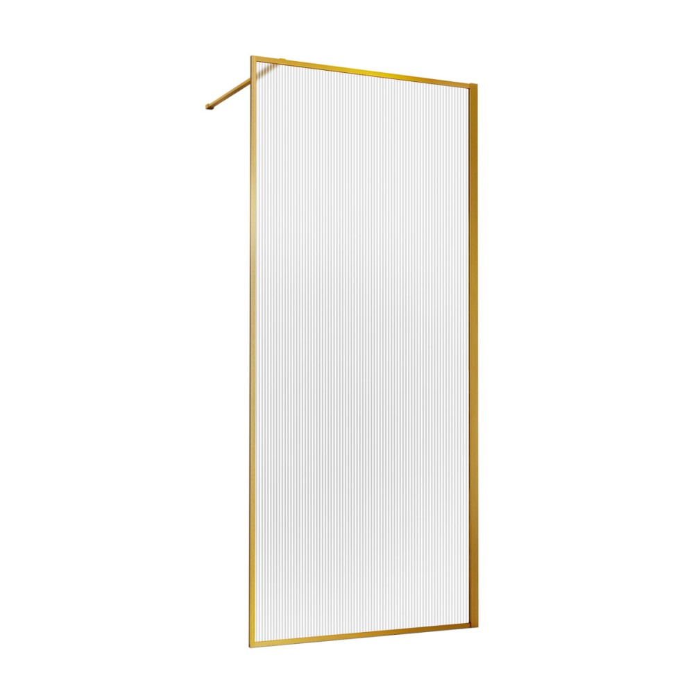 Душевая перегородка Walk-In VSW-1HP110FLBG, 1100*2000, брашированное золото, стекло рифленое