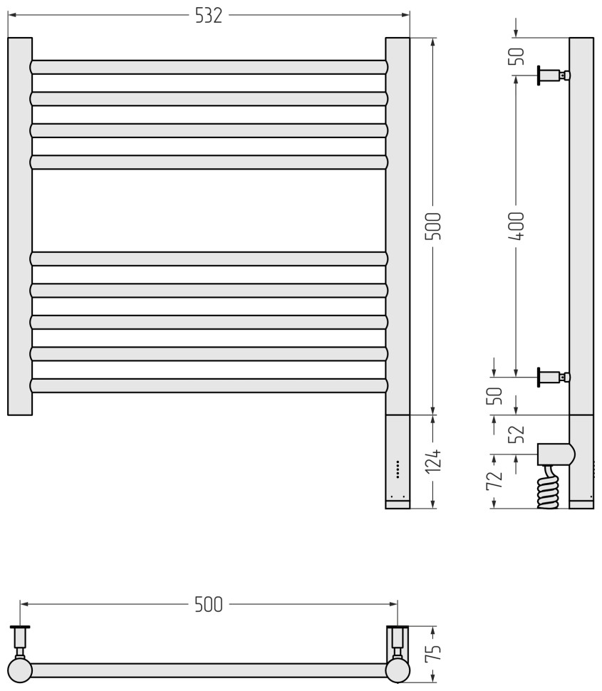 Богема 3.0 прямая 500х500 МЭМ правый