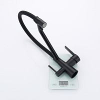 Смеситель Raglo для кухни со съемным гибким изливом, с магнитным фиксатором излива, с подключением фильтра питьевой воды R80.62.06 Черный