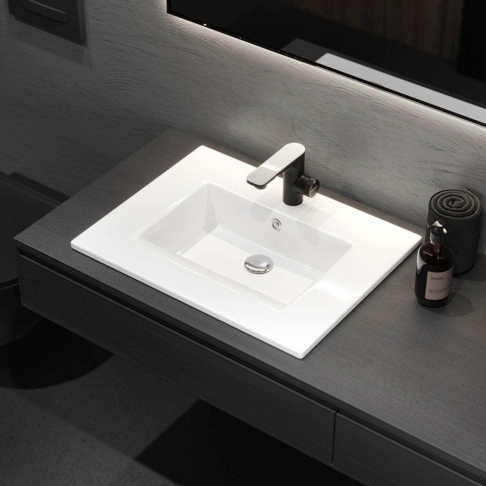 Раковина BERGES Ego встраиваемая/навесная, 61х47,5 см