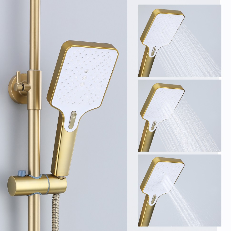 Душевая система Splenka для ванны и душа S30.24.03 Золотой сатин
