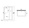 Душевая кабина Niagara Standart ST100/80/15Q/BL/BK (100х80х200) прямоугольник,поддон 15см,распашная,проф.черный,без крыши,3 места