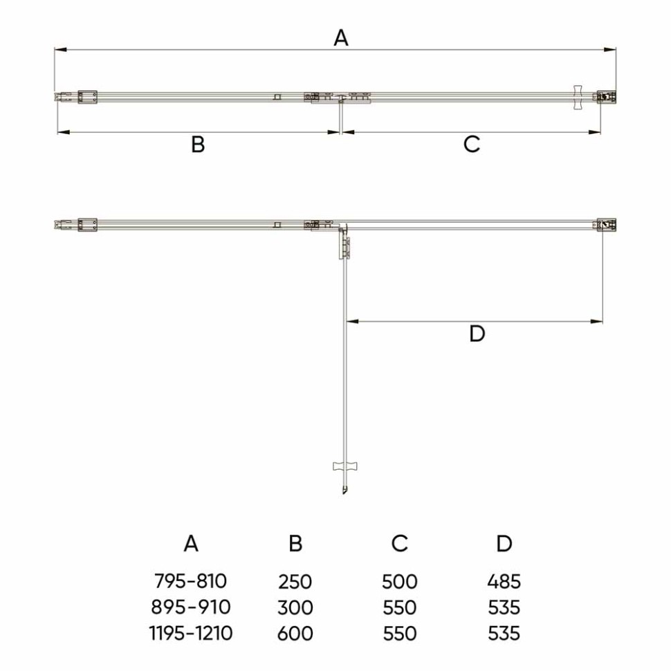 Душевая дверь Veconi Vianno VN-73B, 1200x1950, черный, стекло прозрачное
