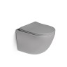 Унитаз подвесной Глобо (Globo) VT1-14STMG Торнадо, цвет серый матовый, ультратонкое сиденье микролифт